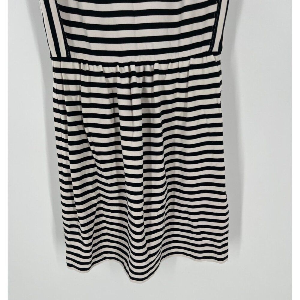 Madewell Womens Black White Striped Sleeveless Dress Size S Afternoon Fit Flare - Picture 3 of 8
